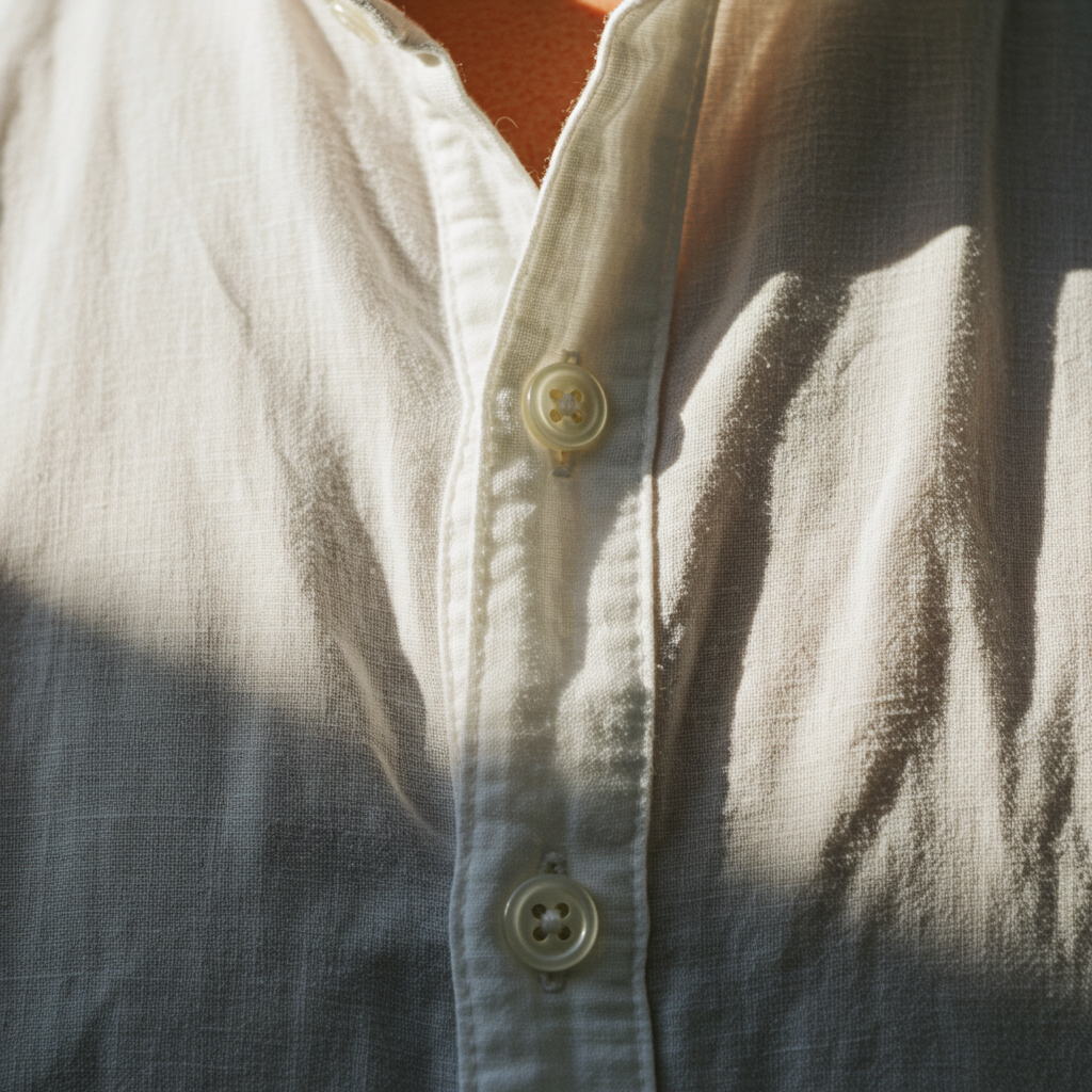 Men’s Cotton-Linen Beach Polo Shirt