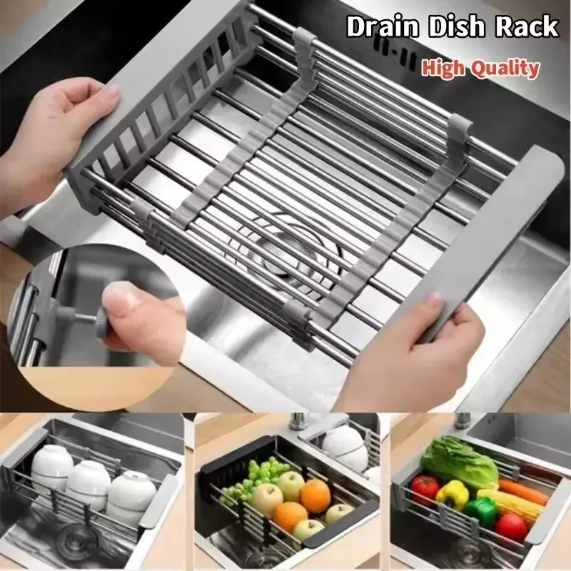 Adjustable Over-the-Sink Dish Drying Rack