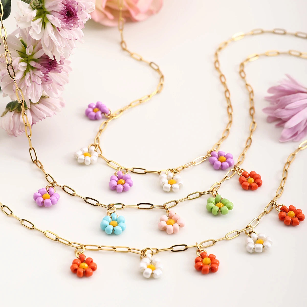 Sweet Flower Pendant Necklace