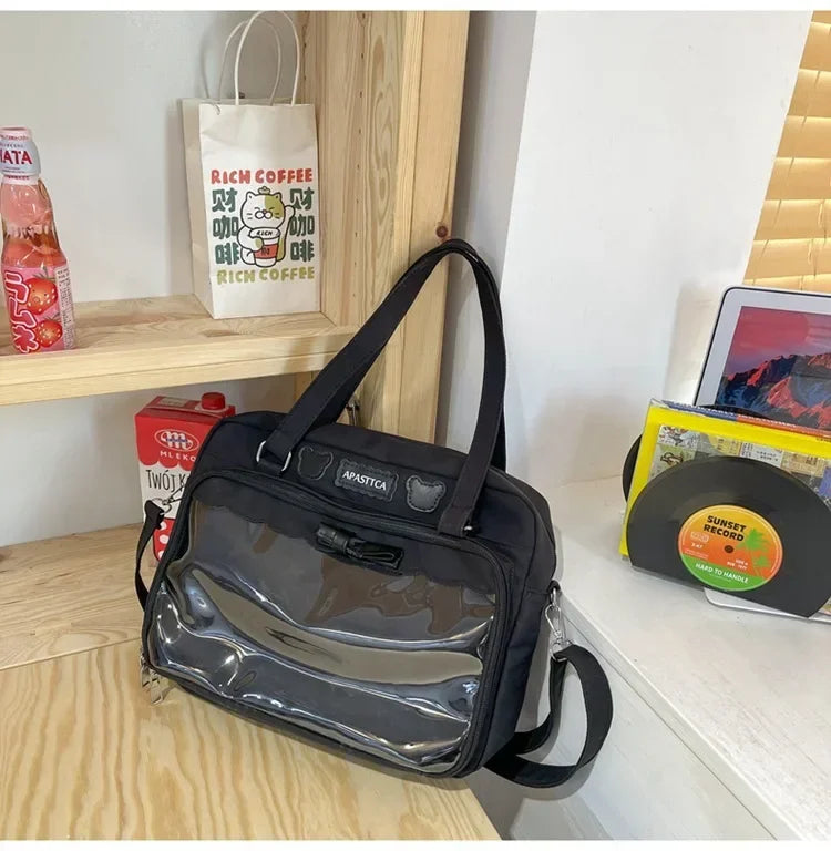 Transparent Ita Bag – Cute Canvas Crossbody for Girls