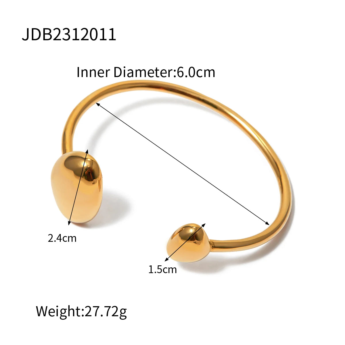 Liquid Gold Irregular Bangle