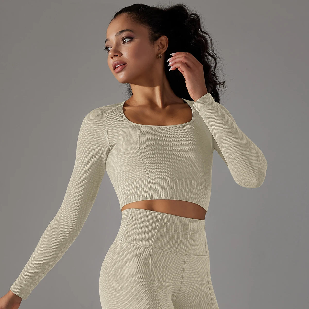 Women’s Long Sleeve Yoga Crop Top