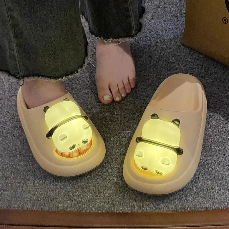 Panda LED Light Indoor Slippers – Soft EVA Comfy Slip-Ons