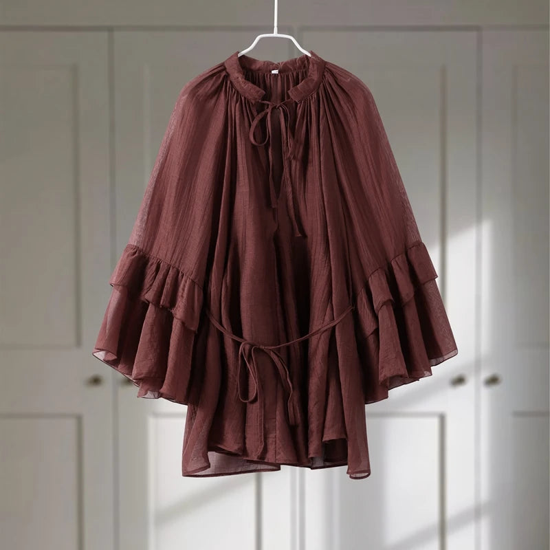 Flounce Mini Dress – Chiffon Romance with Modern Flow