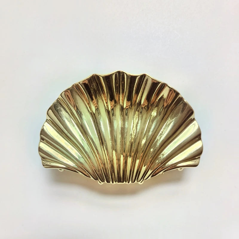 Shell Textured Metal Hair Claw