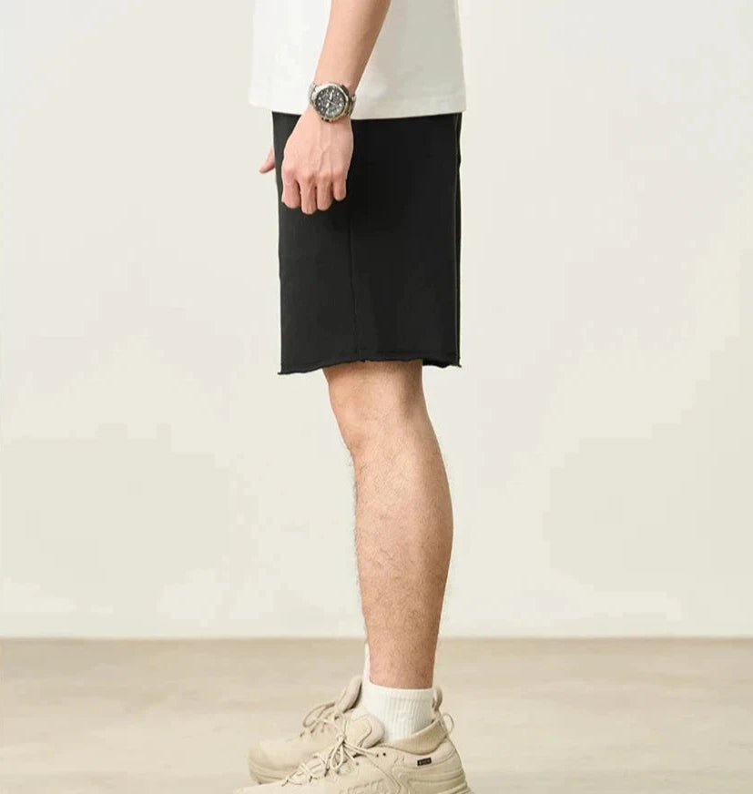 Oversized Raw Hem Shorts