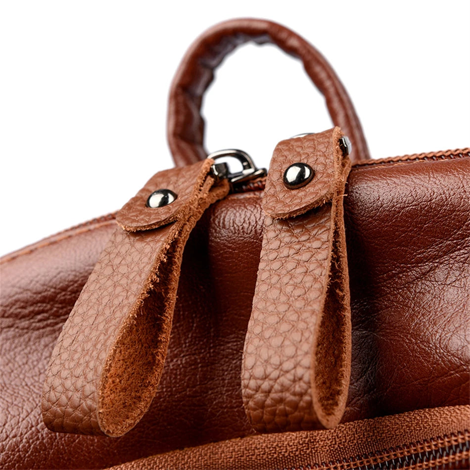 Luxury Leather Travel Backpack – Chic Meets Functional