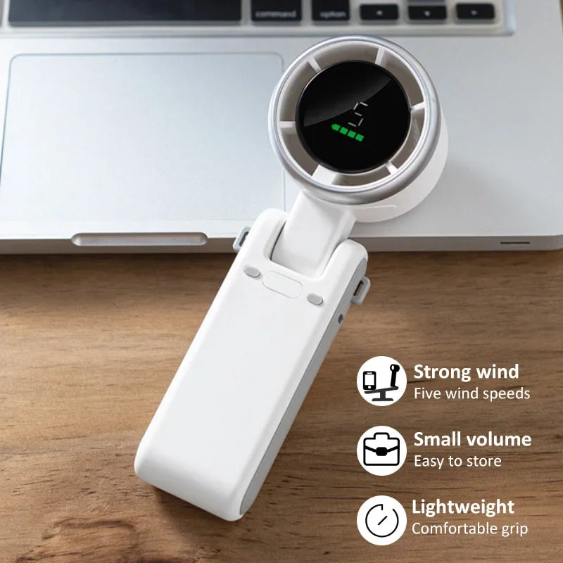 Folding Turbo Neck & Desktop Mini Fan