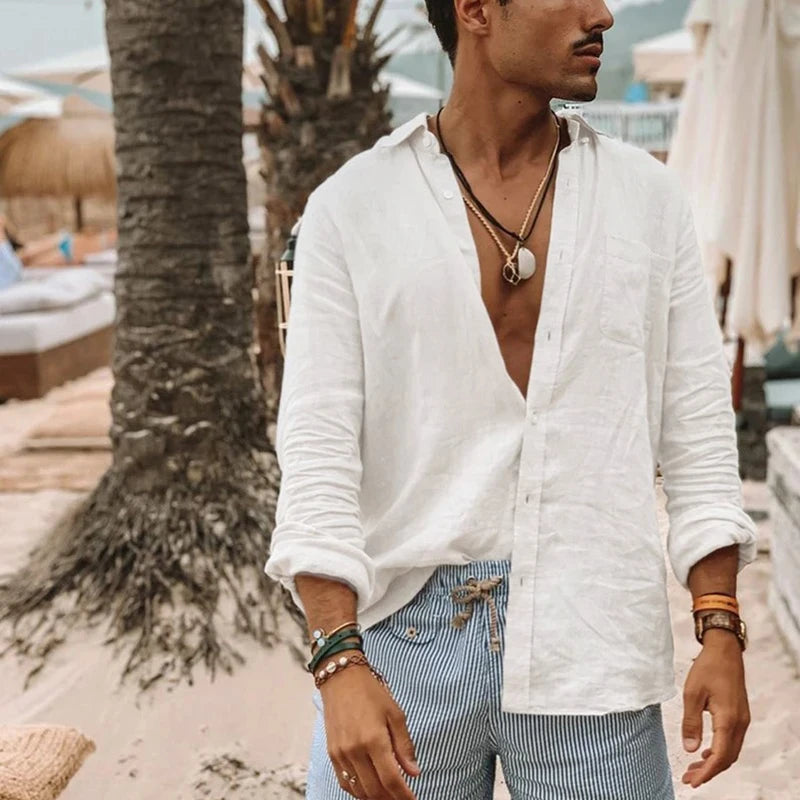 Men’s Oversized Long Sleeve Shirt – Effortless Style for Spring & Summer