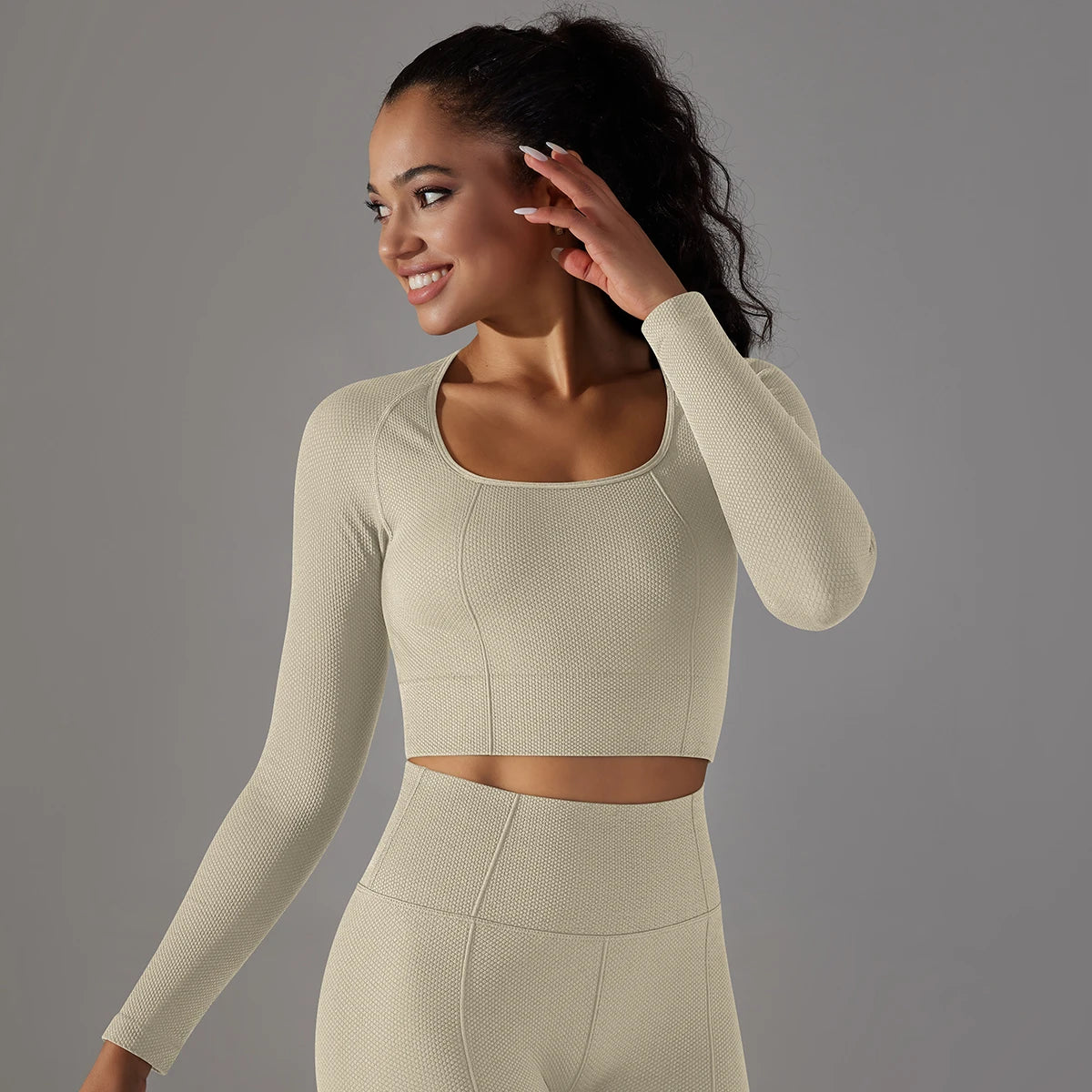 Women’s Long Sleeve Yoga Crop Top