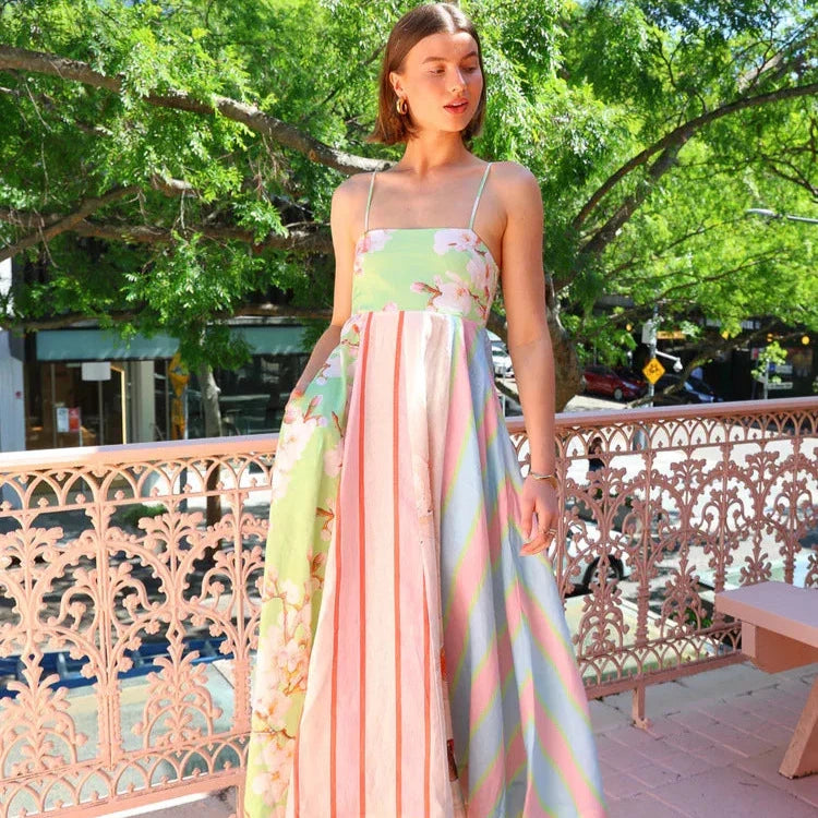 Color Block Maxi Dress