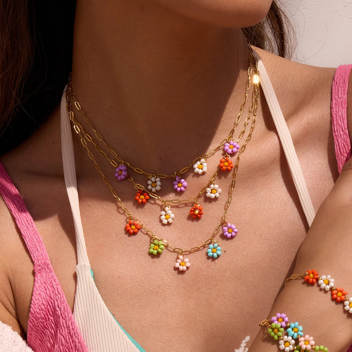 Sweet Flower Pendant Necklace