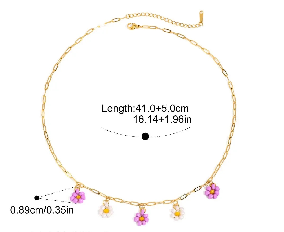 Sweet Flower Pendant Necklace