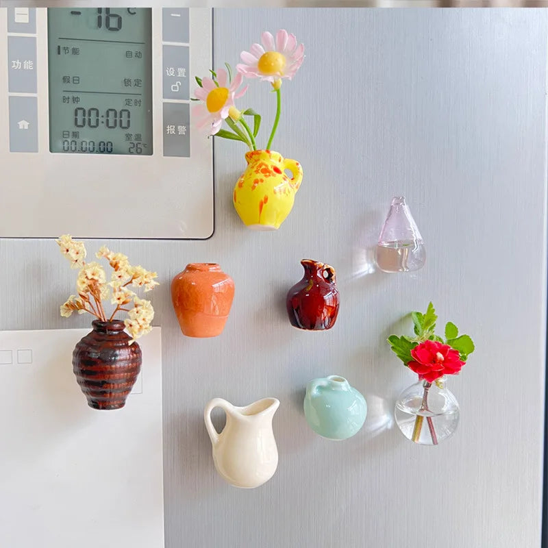 Mini Ceramic Vase Fridge Magnet