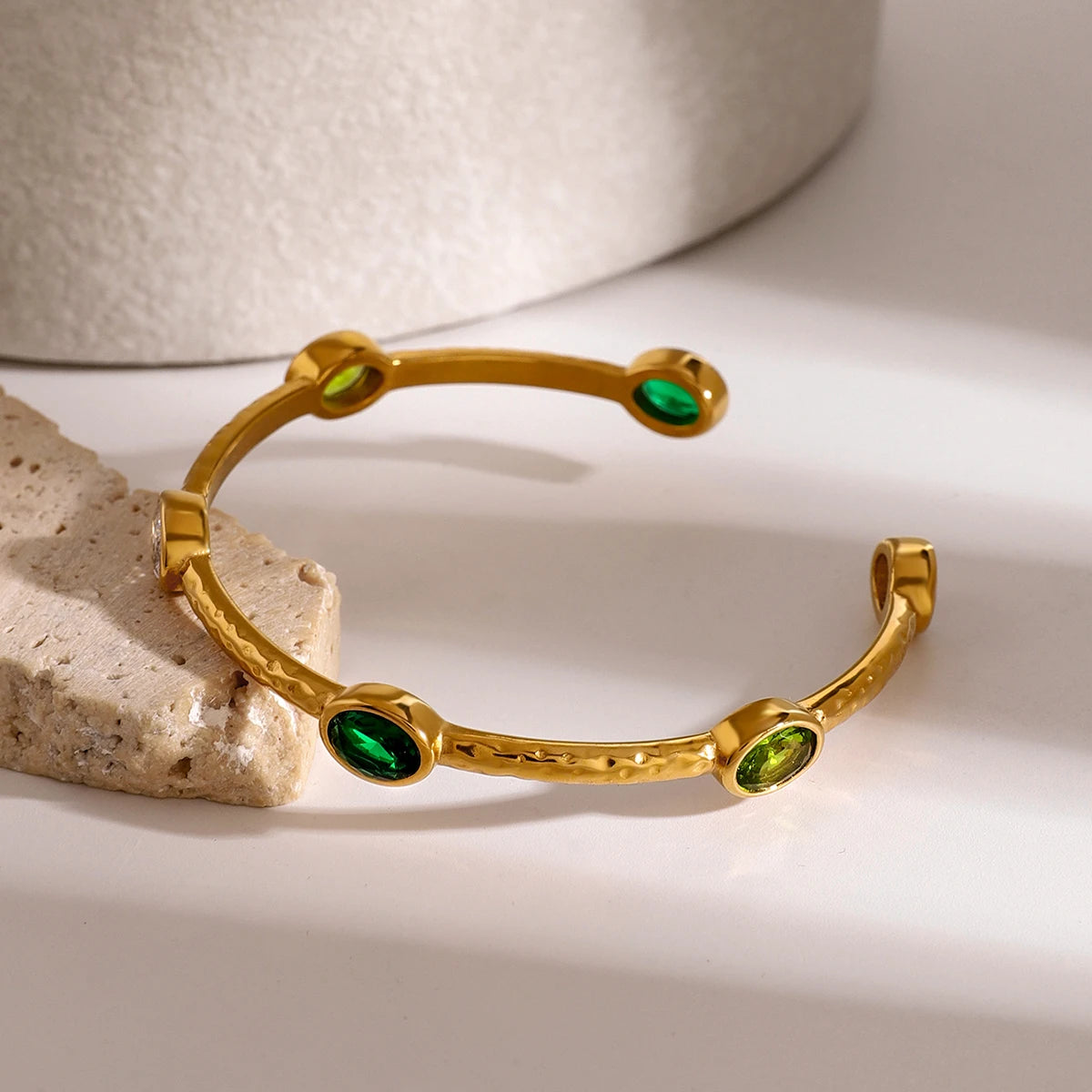 Green Zircon Adjustable Bracelet