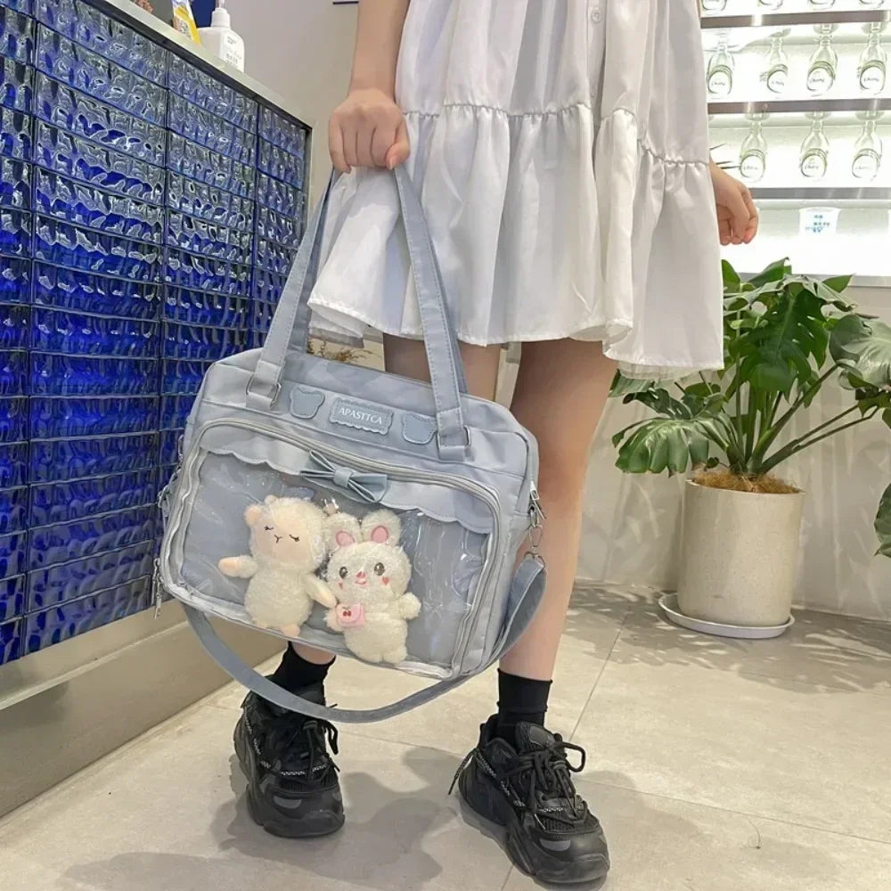 Transparent Ita Bag – Cute Canvas Crossbody for Girls