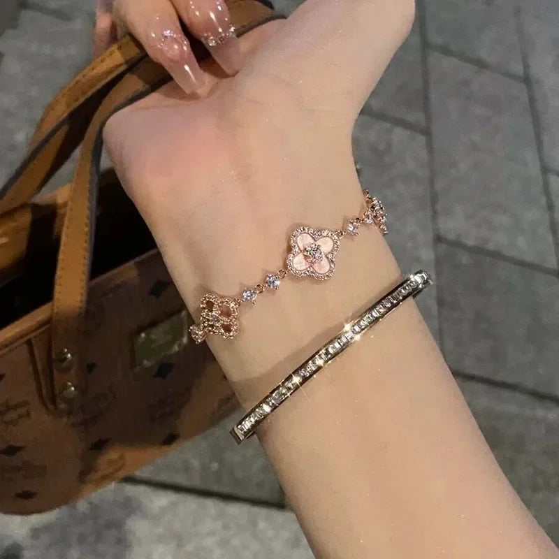 Romantic Rose Flower Bracelet