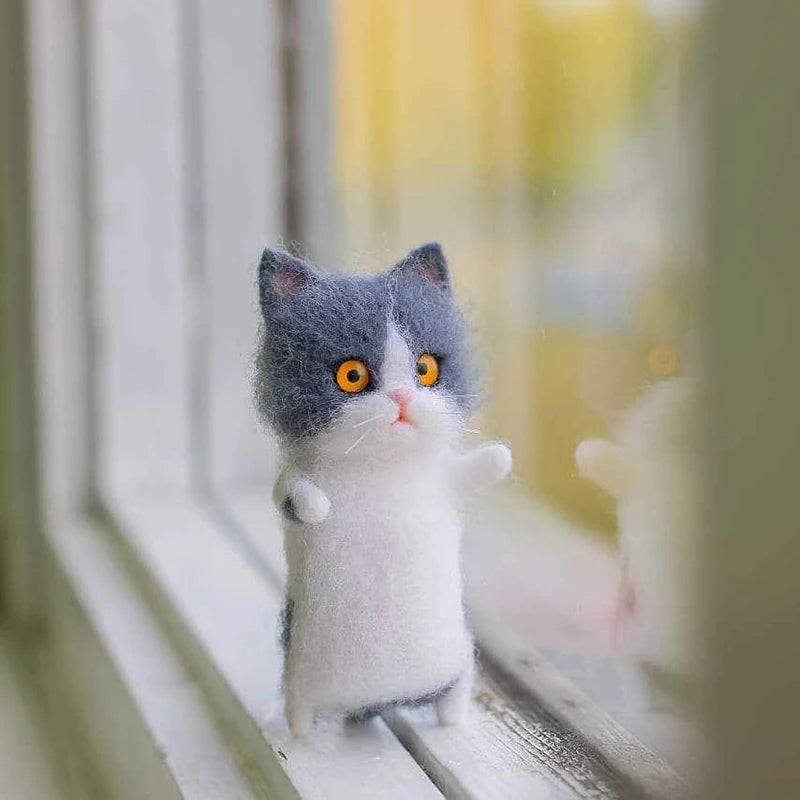 DIY Needle Felt Kit – Cute Cat Wool Felting for Beginners