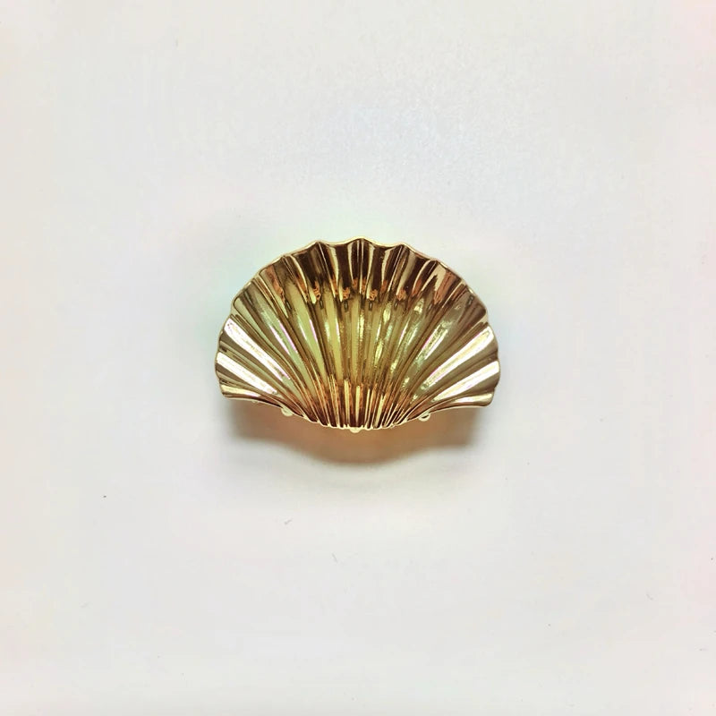 Shell Textured Metal Hair Claw
