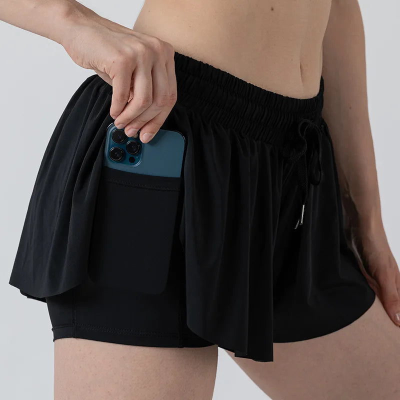 2-in-1 Flowy Athletic Shorts – Feminine &amp; Functional