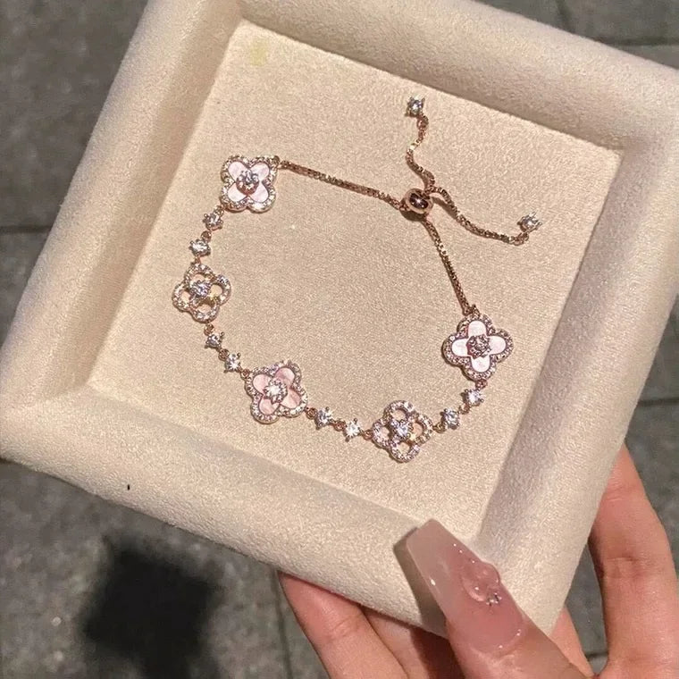 Romantic Rose Flower Bracelet