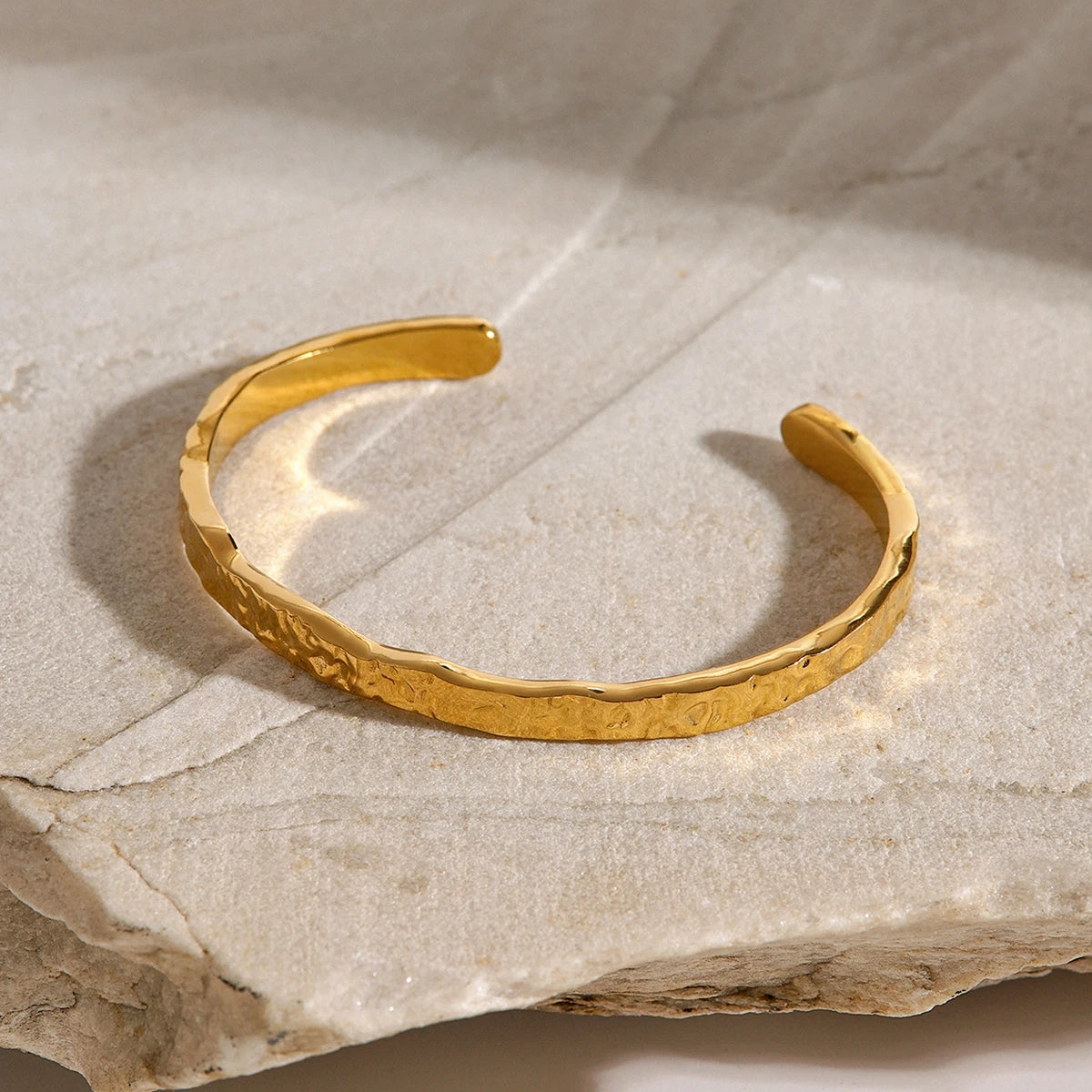 Hammered Texture Cuff Bracelet