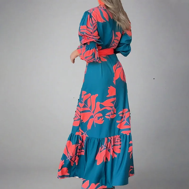 Veitche Plus Size Floral Maxi Dress