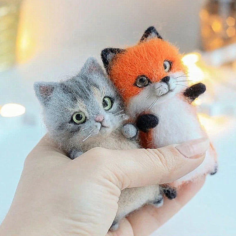 DIY Needle Felt Kit – Cute Cat Wool Felting for Beginners