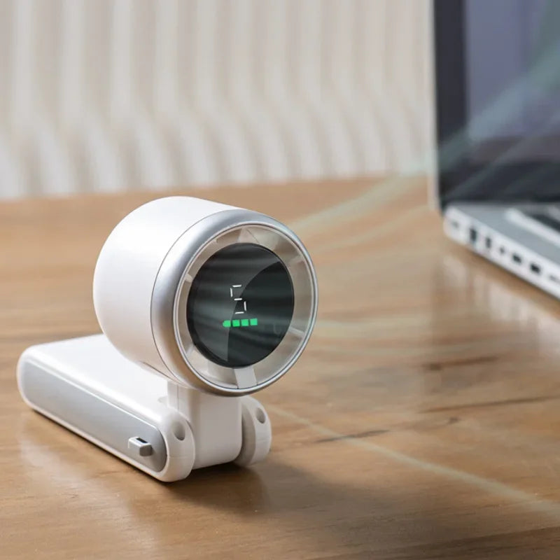 Folding Turbo Neck & Desktop Mini Fan