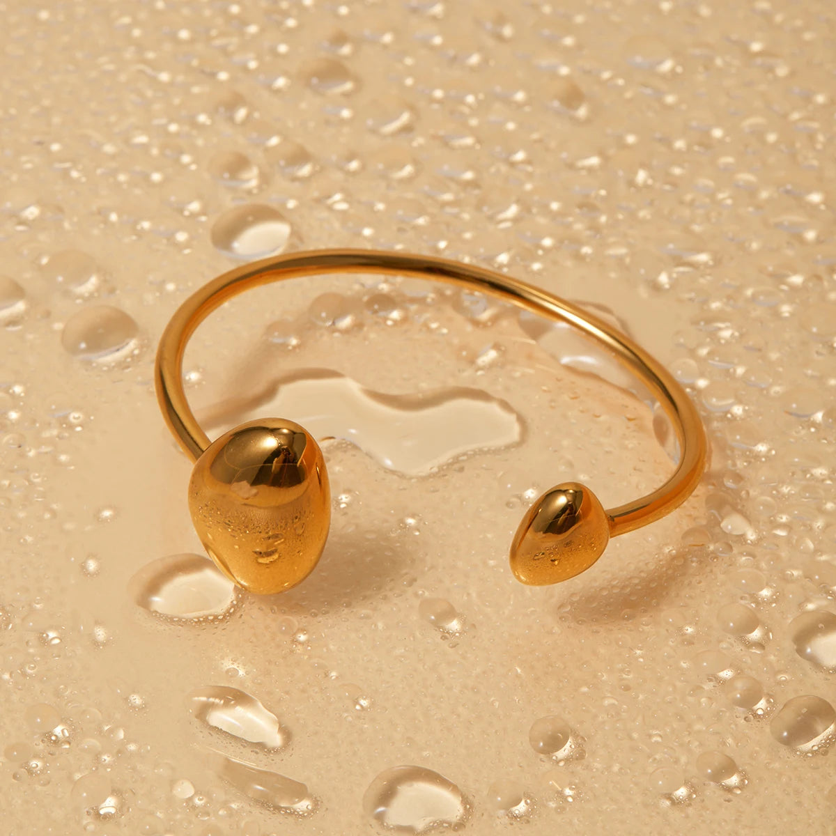 Liquid Gold Irregular Bangle