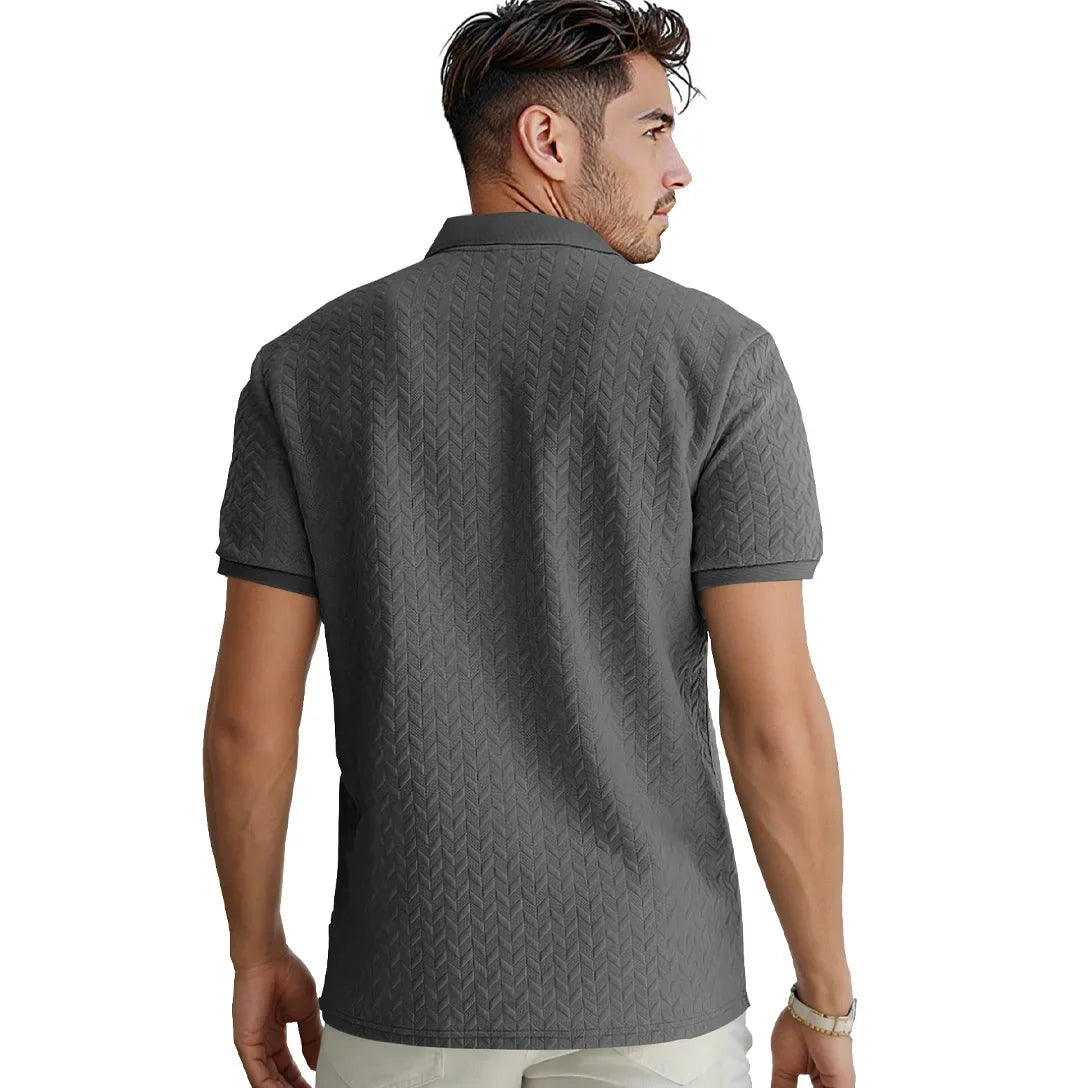 2025 Summer Men’s Floral Polo Shirt