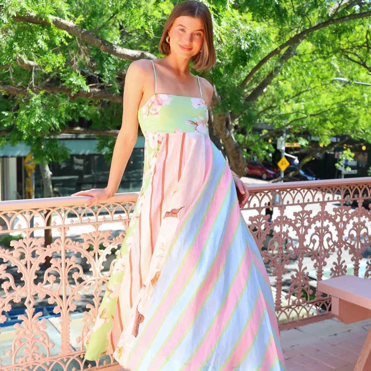 Color Block Maxi Dress