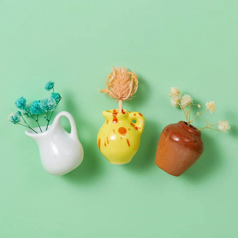 Mini Ceramic Vase Fridge Magnet