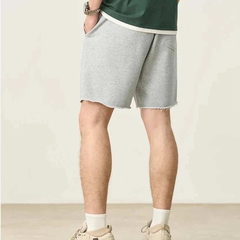 Oversized Raw Hem Shorts