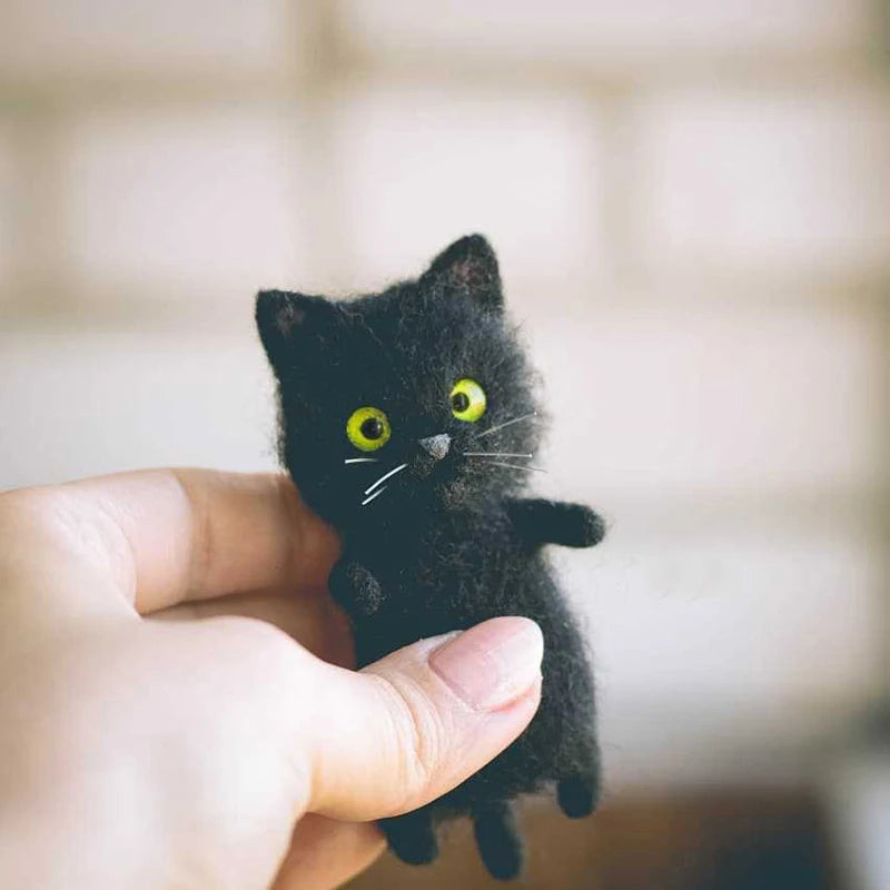 DIY Needle Felt Kit – Cute Cat Wool Felting for Beginners
