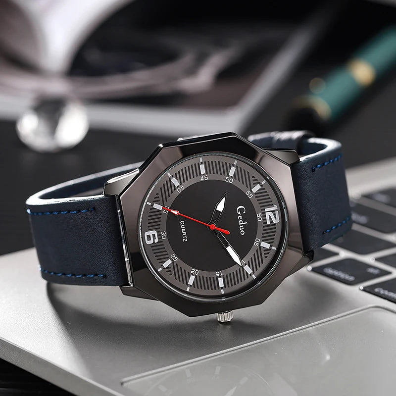 Vintage-Inspired Leather Strap Watch