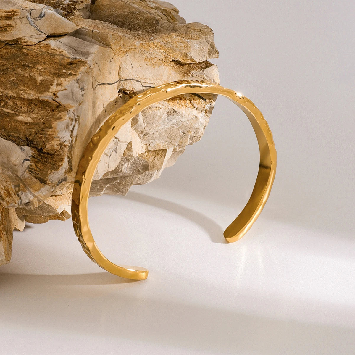 Hammered Texture Cuff Bracelet