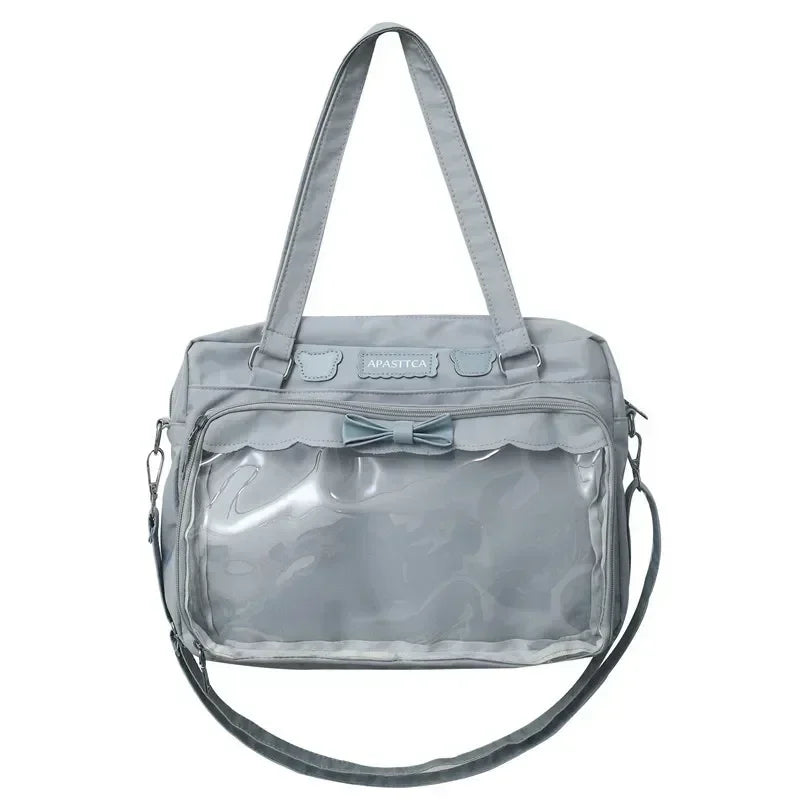 Transparent Ita Bag – Cute Canvas Crossbody for Girls