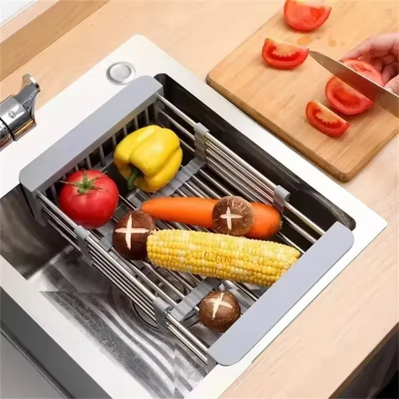 Adjustable Over-the-Sink Dish Drying Rack
