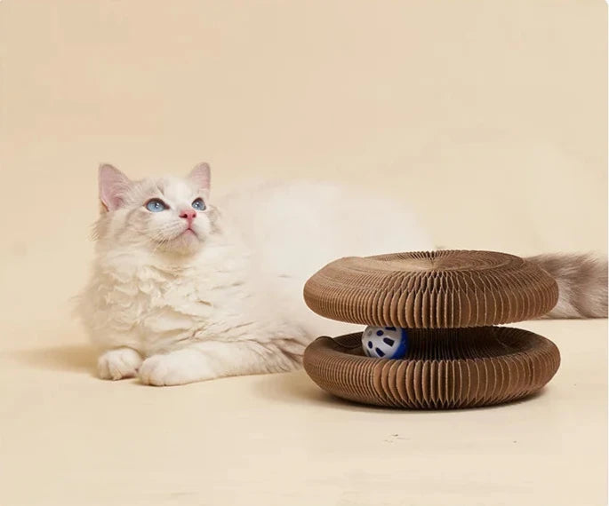 Magic Accordion Cat Toy – Claw-Safe Fun & Cozy Bed