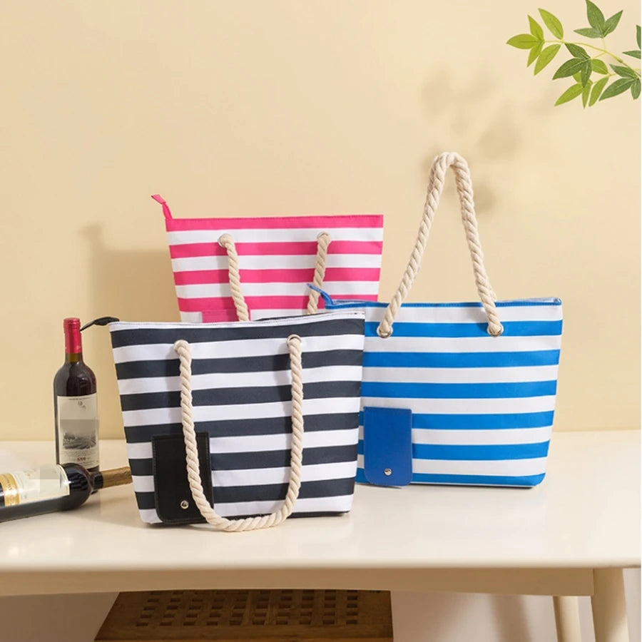 1.5L Portable Thermal Lunch Bag with Wine Pocket