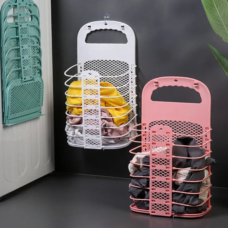 Wall-Mount Laundry Basket – Foldable & Space-Saving