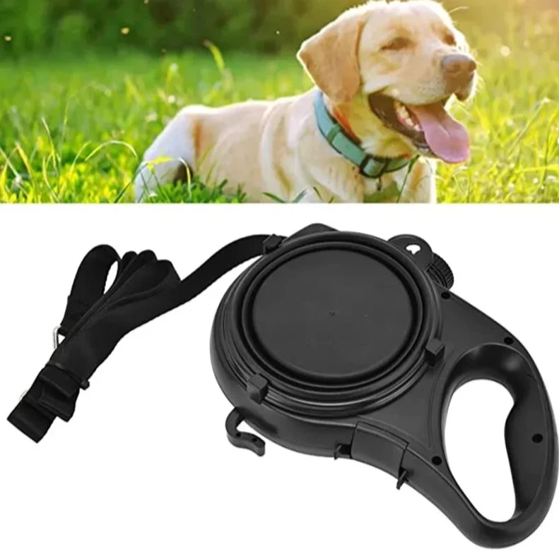 All-in-One Dog Leash – Built-In Water, Bowl & Bag Holder