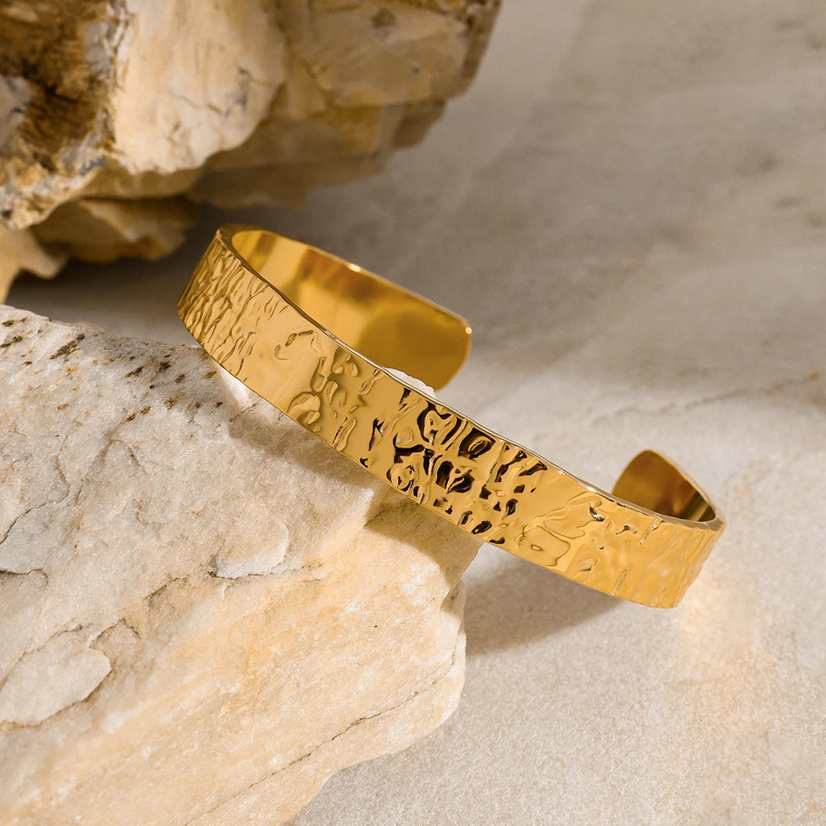Hammered Texture Cuff Bracelet