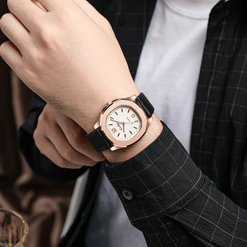 Cowboy Style Men's Leather Strap Sports Watch