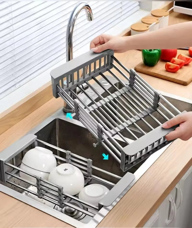 Adjustable Over-the-Sink Dish Drying Rack
