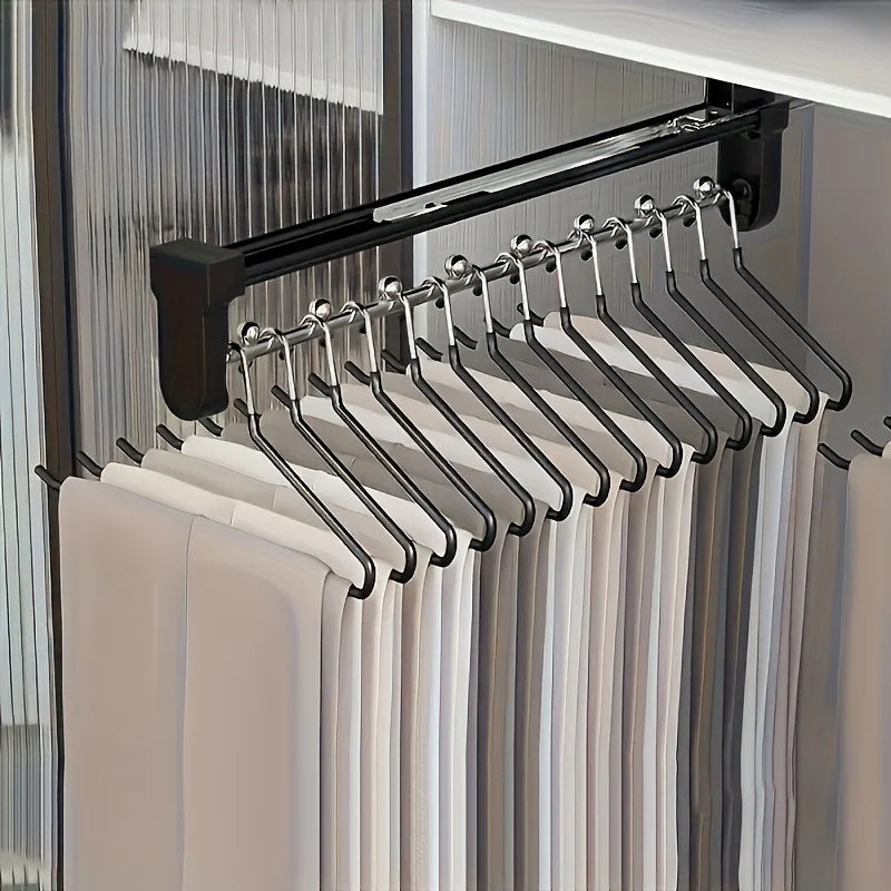 Pull-Out Clothes Rod – Foldable Hanging Rack for Wardrobes