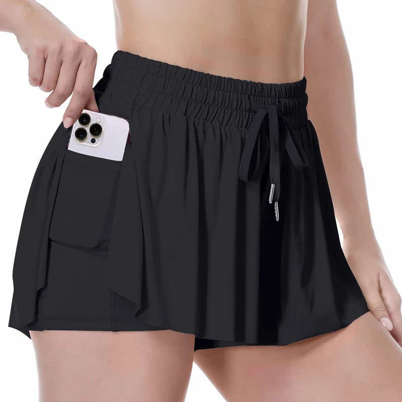 2-in-1 Flowy Athletic Shorts – Feminine &amp; Functional
