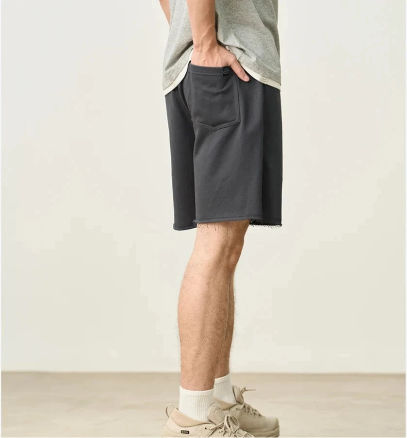 Oversized Raw Hem Shorts