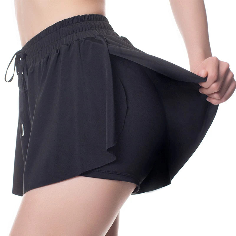 2-in-1 Flowy Athletic Shorts – Feminine &amp; Functional